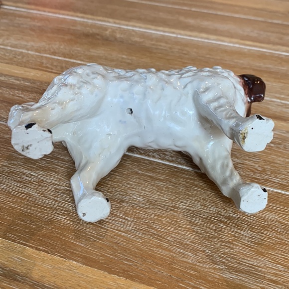 Single Standing St. Bernard Staffordshire Figurine c 1890 (Victorian era) - Picture 6 of 6